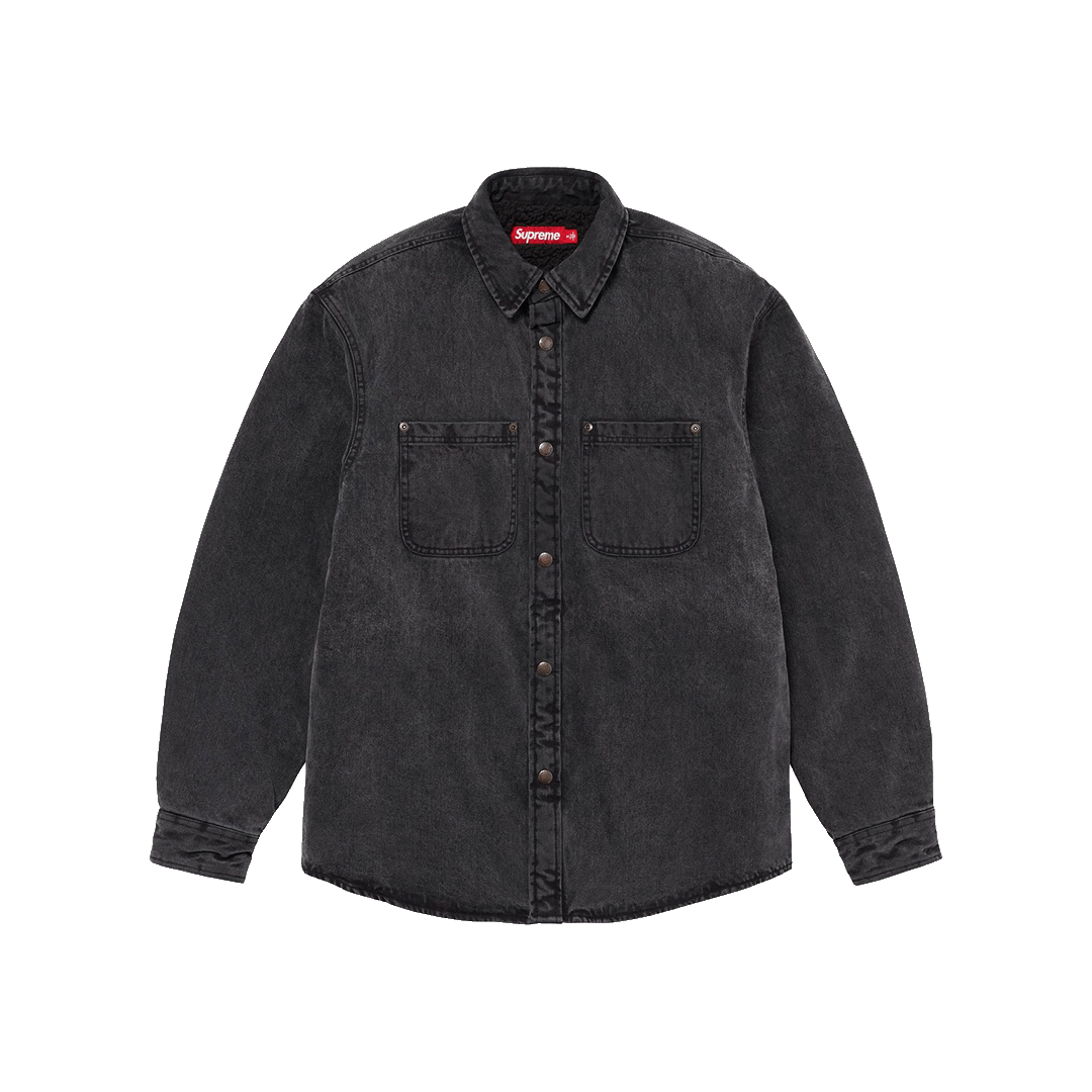 Faux Shearling Lined Work Shirt