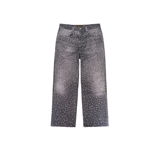 Rhinestone Straight Leg Denim