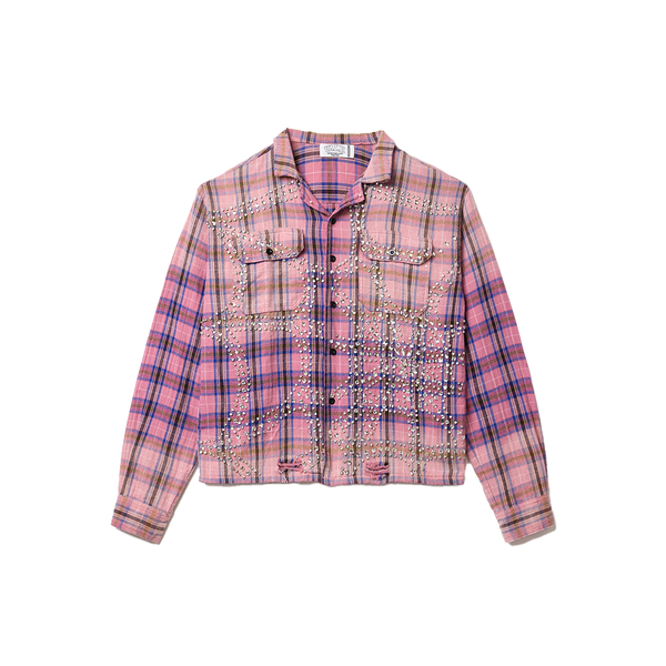 Checked Rhinestone Shirt