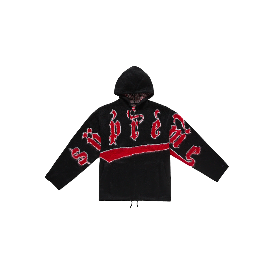 Accent Brushed Zipup Hooded Sweater